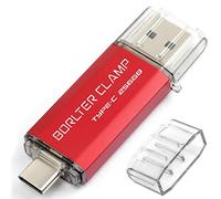 BorlterClamp 256GB USB C Flash Drive 2 in 1 OTG USB 3.0 Memory Stick for Android Smartphones Samsung Galaxy S9/S8/Note 9, LG, Tablets & Computer (Red)