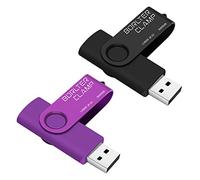 BorlterClamp 32GB USB Flash Drive 2 Pack USB 2.0 Drive Pack Bulk Swivel Memory Stick Colorful Thumb Drive USB Storage Pen Drive, Black and Purple