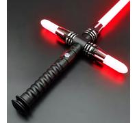 Borlvias Heavy Dueling Light Saber for Adults Smooth Swing Metal Hilt 16 Fonts Sound Motion Control Lightsaber Party Cosplay (RGB Version)