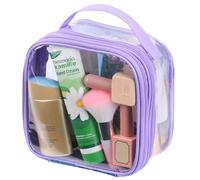 BORMELUN TSA Approved Toiletry Bag with Clear Pouch, Transparent Travel Bag for Liquids, purple, Small