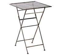 Beliani Garden Bar Table Bormio 60/60cm Metal Black, Black