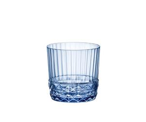 Bormioli 94121 Rocco America Set of 6 Glasses Blue Rocks, Glass, 30cl