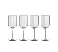 Bormioli Luigi Luigi Bormioli Bach Clear Geometric Crystal Dishwasher Safe Red Wine Glasses Set Large Size Pack Of 4