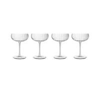 Bormioli Luigi Luigi Bormioli Optica Clear Round Crystal Dishwasher Safe Modern Champagne Glasses Set 300Ml Pack Of 4