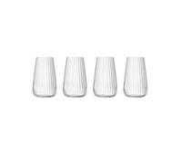 Bormioli Luigi Luigi Bormioli Optica Clear Round Crystal Dishwasher Safe Stemless Hi-Ball Glasses Set 570Ml Pack Of 4