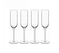 Luigi Bormioli Sublime Flute Glasses Set 210 ml Crystal Glassware - Pack of 4