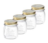 Bormioli Quattro STAGIONI-15CL 357760-CBB Set of 4 Airtight Jars Transparent