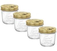 Bormioli Quattro STAGIONI 354757-CBA Set of 4 Airtight Jars 20cl