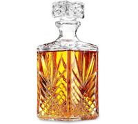 Bormioli Rocco 1 Litre Cut Glass Square Whisky Decanter in Clear Bormioli Rocco Clear