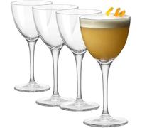 Bormioli Rocco 122113GRS021990 Novecento Stemware Nick & Nora Glass, Set of 4, Clear
