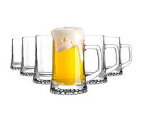 Bormioli Rocco Stern Tankard Glass Beer Mugs - 510Ml - Pack Of 6