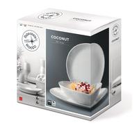 18pc Bormioli Rocco Coconut Dinner Service Set | 18 Piece Dinner Set
