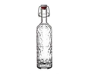 Bormioli Rocco 320268-MQD Orient Glass Bottle, 1 L, Transparent, 320268MQD121990, Transparent