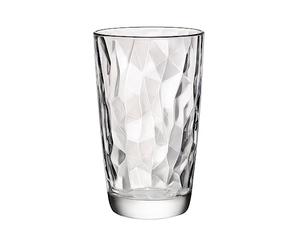 Bormioli Rocco 350240 Diamond Trasparente Tumbler, Pack of 6, Transparent