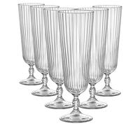 Bormioli Rocco 6X 400ml America '20s Sling Cocktail Glasses - Large Short Stem Stemmed Gin Pina Colada Party Drinking Glass Set