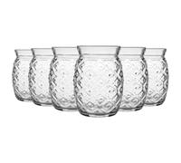 Bormioli Rocco 6x Sour Pineapple Cocktail Glasses Tropical Tiki Bar 455ml Clear