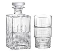 Bormioli Rocco 7 Piece Bartender Novecento Whisky Decanter & Glasses Set in Clear Bormioli Rocco Clear
