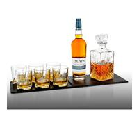 Bormioli Rocco 7 Pc Dedalo Whisky Decanter & Whiskey Tumblers Glasses Gift Set