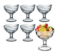 Bormioli Rocco Acapulco Ice Cream Sundae Dessert Appetizer Cocktail Glasses - Set of 6