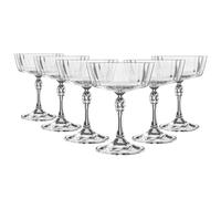 Bormioli Rocco America '20s Champagne Cocktail Saucers - 275ml - Clear - Pack of 6 Bormioli Rocco Clear