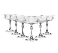 Bormioli Rocco America '20S Cocktail Saucers - 275Ml - Clear - Pack Of 6