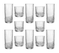 Bormioli Rocco America '20s Glassware 12 Piece Set - 370ml, 490ml - Clear Bormioli Rocco Clear