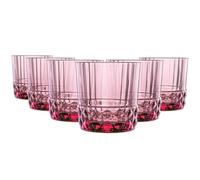 Bormioli Rocco America '20S Water Glasses - 300Ml - Lilac Rose - Pack Of 6