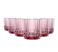 Bormioli Rocco America '20S Water Glasses - 370Ml - Lilac Rose - Pack Of 6