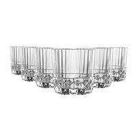 Bormioli Rocco America '20s Whisky Glasses - Vintage Art Deco Scotch Whiskey Water Tumblers - 300ml - Clear - Pack of 12