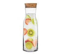 Bormioli Rocco Aquaria Glass Carafe With Cork Lid - 1.2 Litre