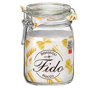 Bormioli Rocco B071RRRZNY Duplicate of KC66938 Fido Clear Glass Jar with 85 mm Gasket, 1 Liter (2 Pack), Stainless Steel, Transparent