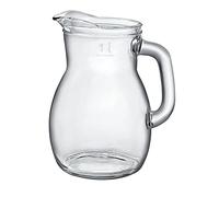 Bormioli Rocco Bistrot Jug oz., Set of 6 Beverage Pitcher, 33.75 oz, Clear