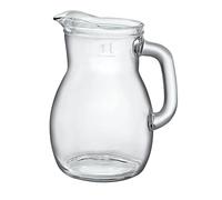 Bormioli Rocco Bistrot Jug oz., Set of 6 Beverage Pitcher, 33.75 oz, Clear