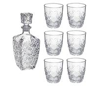 Bormioli Rocco Dedalo Glass Decanter 800 ml and 6 Glasses 260 ml