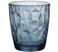 Bormioli Rocco Diamond Double Old Fashioned Glasses, Ocean Blue, Set of 6