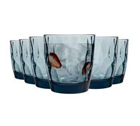Bormioli Rocco Diamond Water Glasses - 300Ml - Blue - Pack Of 6