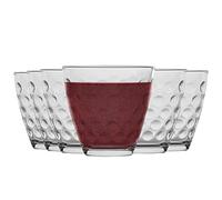 Bormioli Rocco Dots Dimpled Clear Glass Drinking Tumblers - 250ml - Pack of 12
