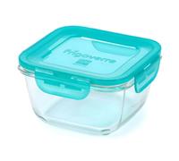 Bormioli Rocco Evolution 18x18 Square Glass Lid Container, Transparent