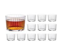 Bormioli Rocco Exclusive - Rum Glasses 7.2 Ounce, Set of 12 Fluted Glasses, for Water, Cocktails and Candle Holders, Essential Decoration Glassware, Made in Italy, Dishwasher Safe