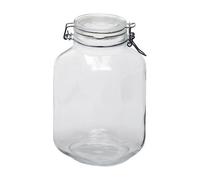 3L Lead-Free Glass Food Storage Jar with Stainless Steel Lid, Clear Pickling Jar