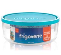 Bormioli Rocco Frigoverre Glass Round Container Blue Lid 23 Cm