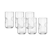Bormioli Rocco Giove Cooler Frosted Glass, 16-3/4-Ounce, Set of 6