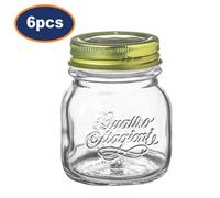 Bormioli Rocco Glass Jar Screw Lid Clear 170Ml Jam Preserve Storage Kitchen 6Pcs