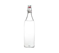 Bormioli Rocco Glass Swing Top Bottle 1ltr - Serving Bottle with Air-Tight Rubber Seal