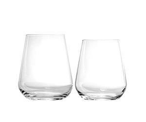 Bormioli Rocco Inalto Uno Water Tumblers and Stemless Wine Glasses - 12pc Set