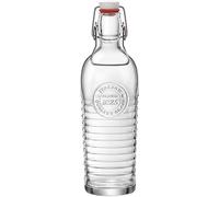 Bormioli Rocco Officina Wasserflasche,1.2 l italienischer Glaskrug,luftdichter Verschluss & Metallklemme, umweltfreundlich,sicher für Infusierte und kohlensäurehaltige Getränke