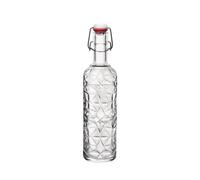 Bormioli Rocco Oriente Model Transparent Glass Bottle With White Cap 1
