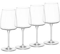 Bormioli Rocco Planeo Red Glass, Set of 4, 15.25 oz, Clear