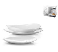 Bormioli Rocco Prometeo 18-Piece Tableware Set White Opal Glass Plate