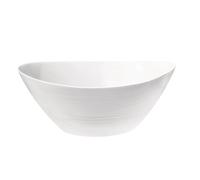 Bormioli Rocco Prometeo 9.75" Opal Glass Salad Bowls, White, Set of 6